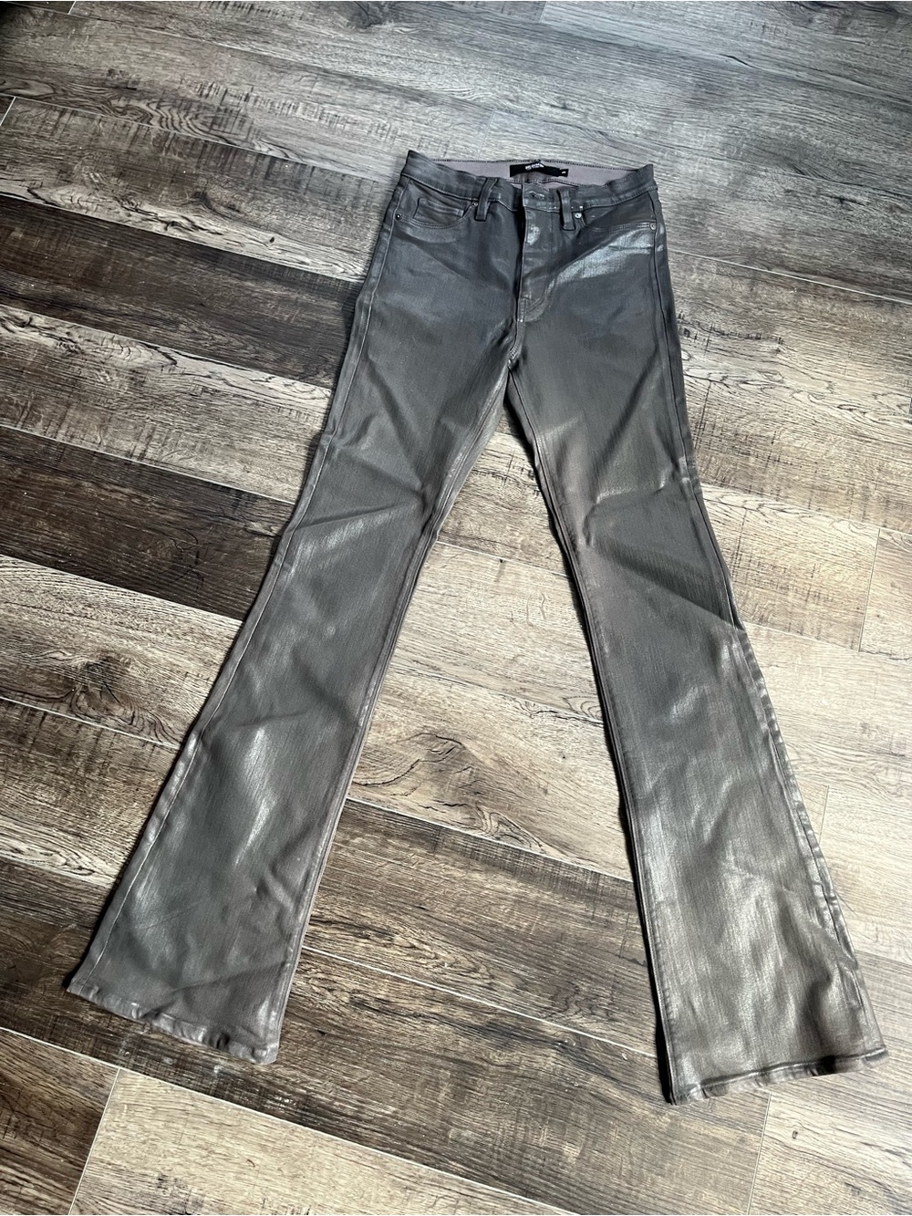 Women’s Metallic Flared Jeans -